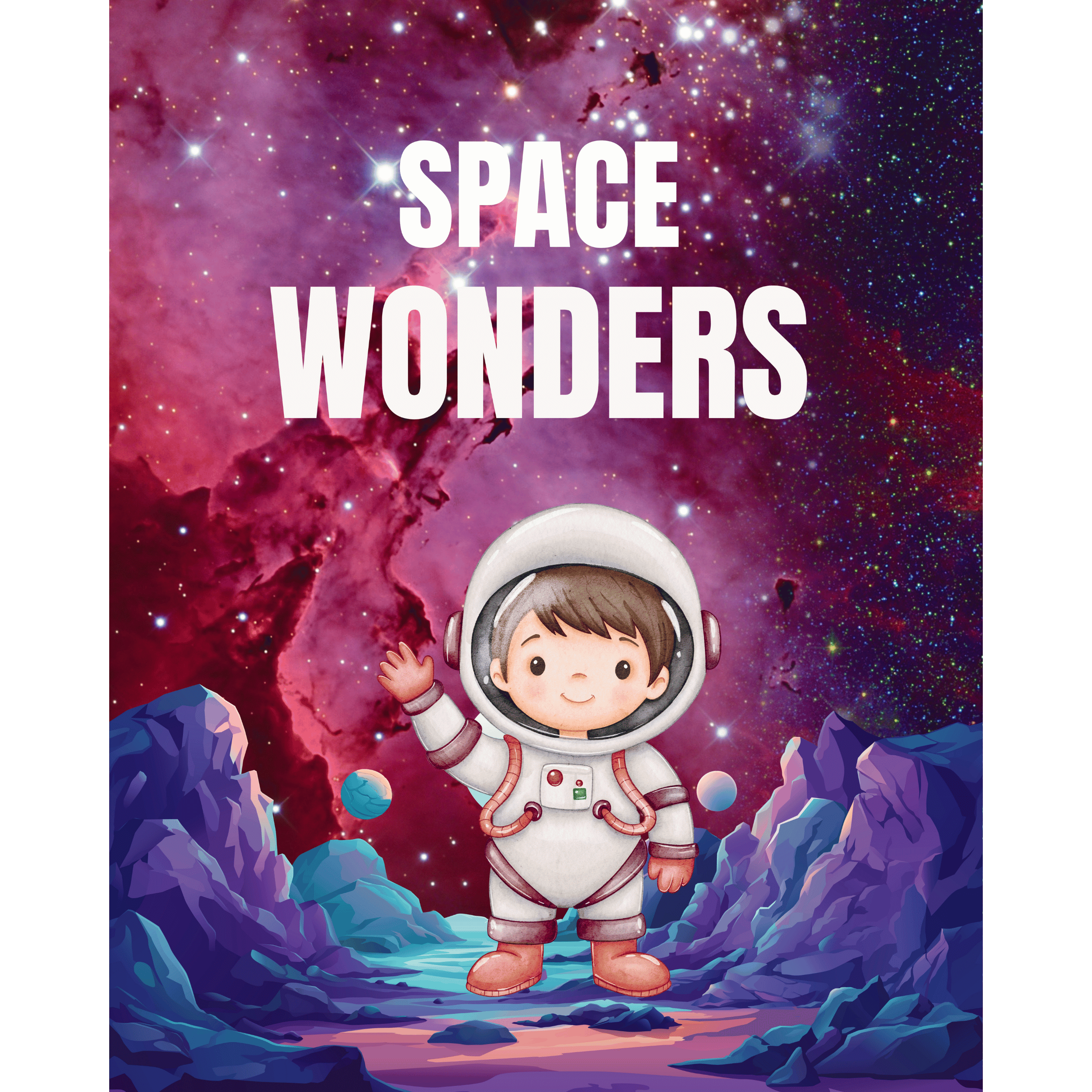 Space Wonders: Sustainable Framed Poster with Ayous Wood