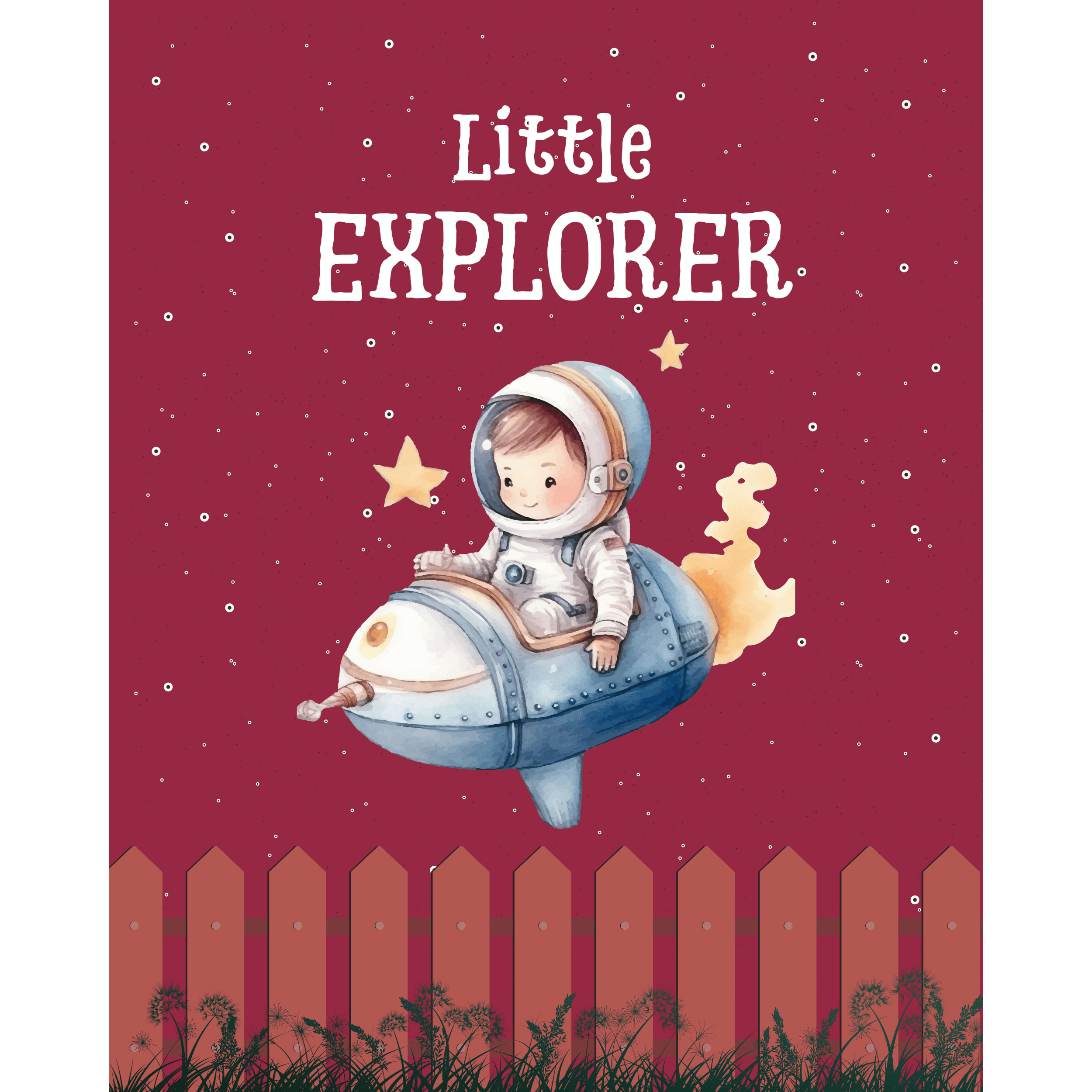 Little Explorer: Sustainable Framed Poster with Ayous Wood