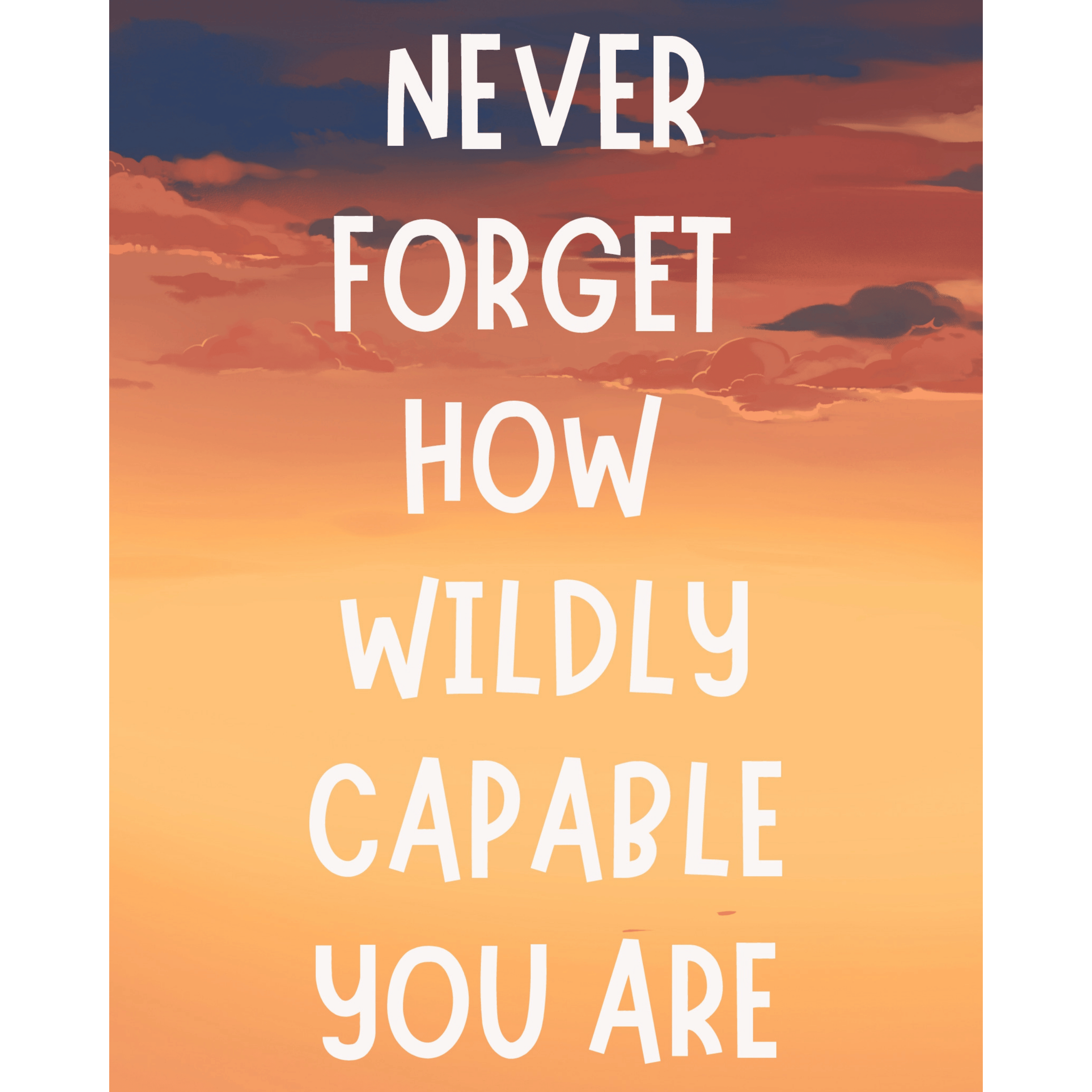 Never Forget How Wildly Capable You Are: Dotted Spiral Notebook (140 Pages) – Minimalist Stationery for Everyday Use