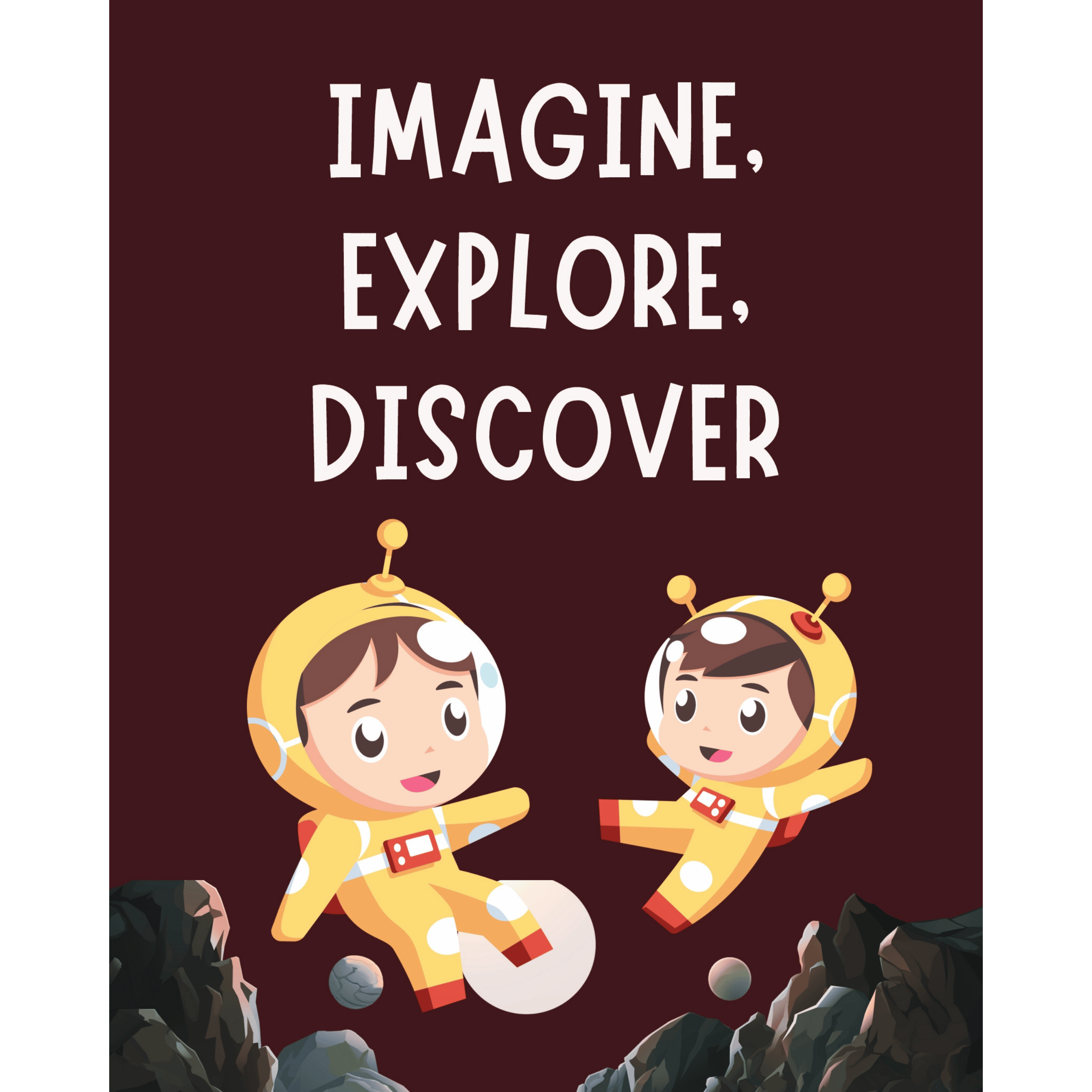 Imagine, Explore, Discover: Dotted Spiral Notebook (140 Pages) – Minimalist Stationery for Everyday Use